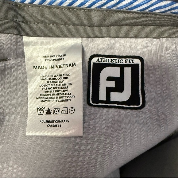 FootJoy Men’s Golf Pants Athletic Fit Size 33x30 Gray - Picture 5 of 8